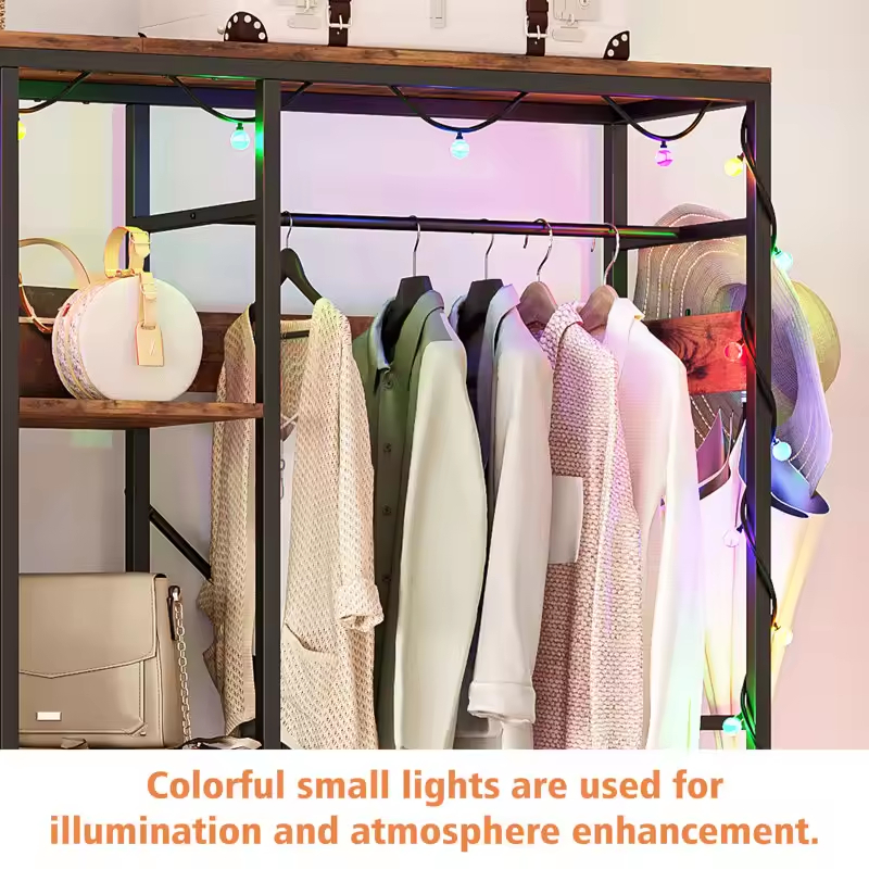 Factory Custom Heavy Duty 72'' Portable Freestanding Closet Organizer Wardrobe Rack Garment Rack for Bathroom Use