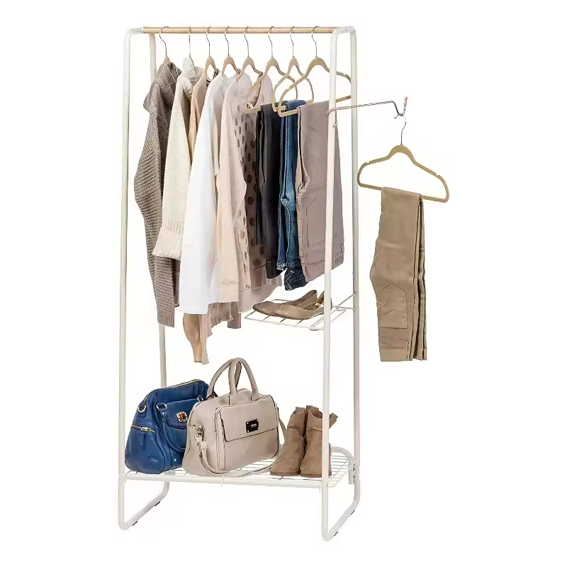Factory Wholesales ODM Clothes Locker Space Saving Steel Storage Rack Bedroom Multi-functional Clothing Rack