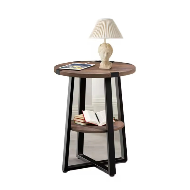 Factory Custom Contemporary 3-Tier Living Room Console Coffee Table with 2 USB Ports 2 Power Outlets 3-Tier Storage Shelves