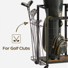 Factory Custom Rolling Carbon Steel Golf Storage Stand Rack Folding Club Shelves Organizer with Wheels for Bag & Equipment