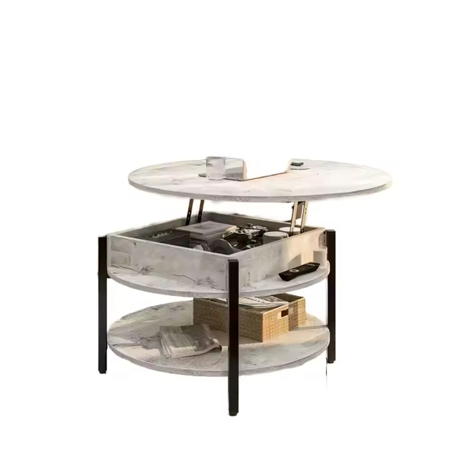Factory Custom 36"W Lift Top Coffee Table Storage Wood Contemporary Design for Living Room Hotel Use Console Table for Bedroom