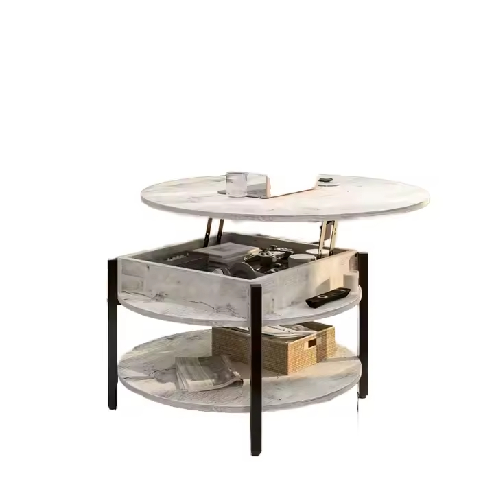 Factory Custom 36"W Lift Top Coffee Table Storage Wood Contemporary Design for Living Room Hotel Use Console Table for Bedroom