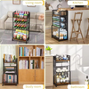 4-tier Rolling Storage Cart Organizer With 2 Mesh Sliding Trays for Home Offices Schools or Living Room Kitchen Shelving