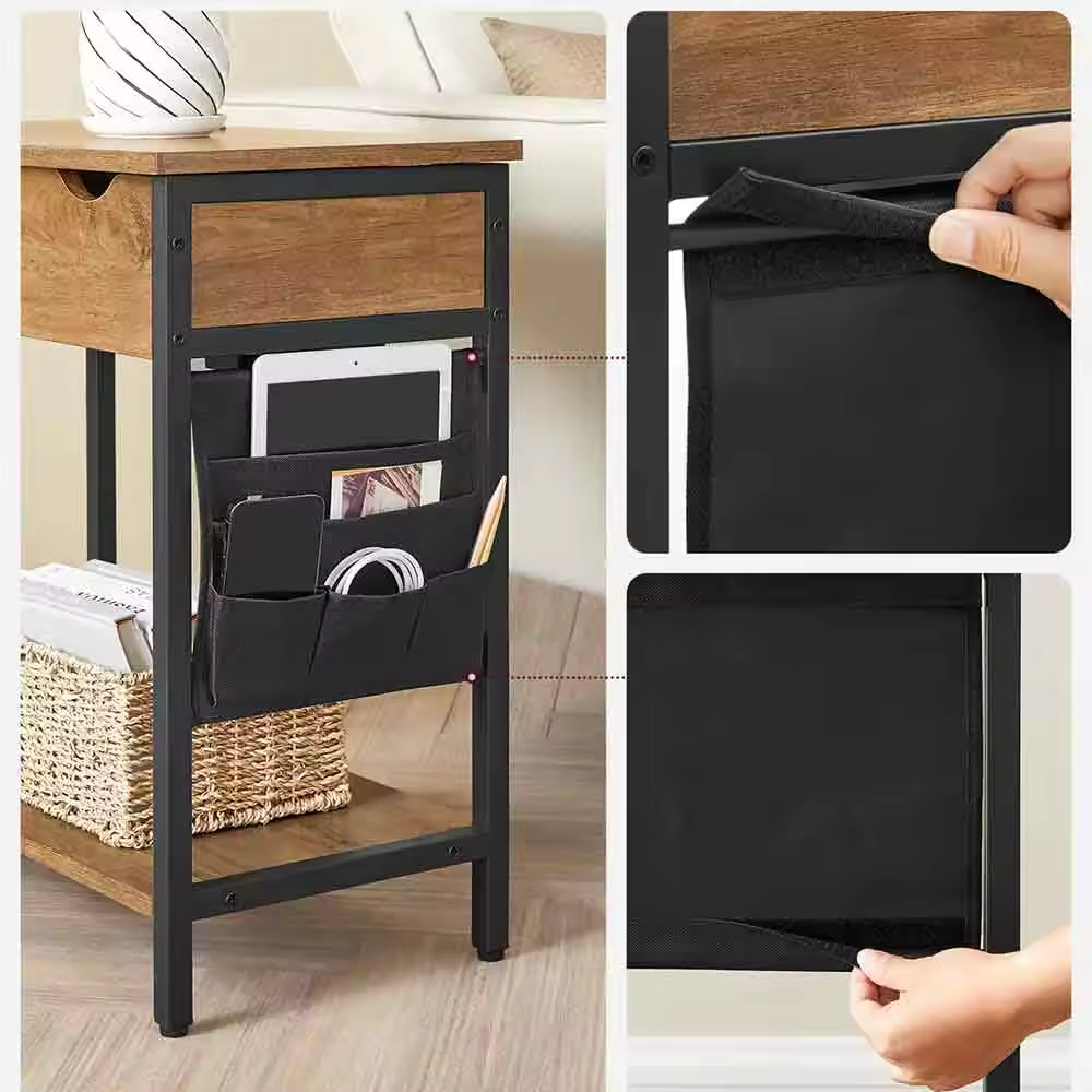 Wholesale Contemporary Living Room Console Table with Storage USB Ports Charging Station for Hotel and Home-Wood & Metal