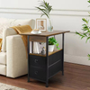 Factory Customize Narrow Side Table With 2 Drawer Nightstand for Small Spaces for Bedroom Livingroom End Table