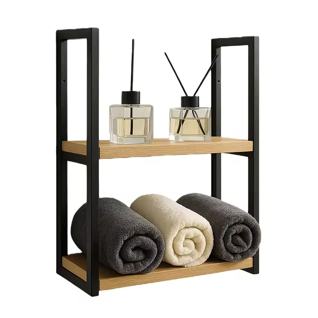 Wood Modern Bathroom Vanity Makeup Accessories Organizer with Skincare and Lipstick Storage for Countertop