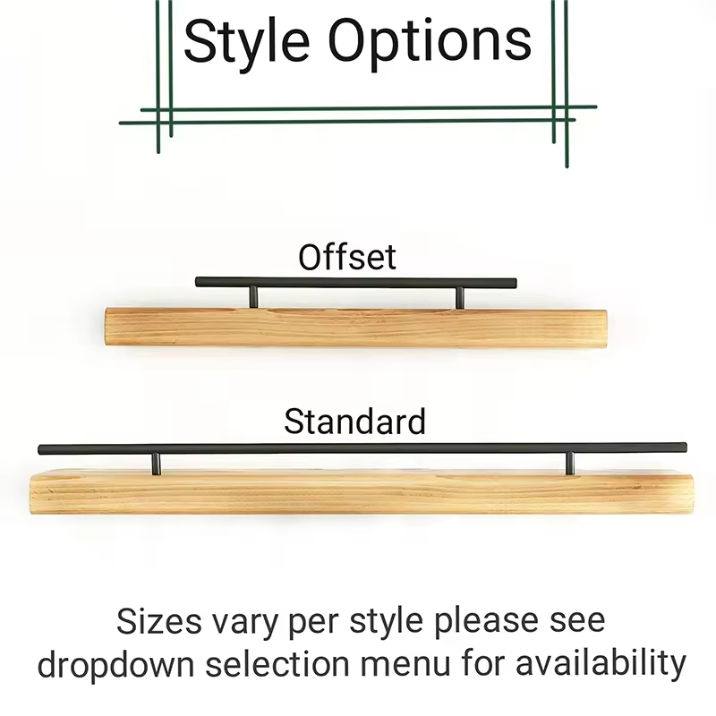 Modern Design Double-Tier Wood Rectangle Wall Shelves Premium Quality Storage Rack Kitchen Tabletop Dinnerware Plants