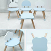 Children Bedroom Furniture Modern Durable Wood Study Reading Table for Kids Party and Chairs