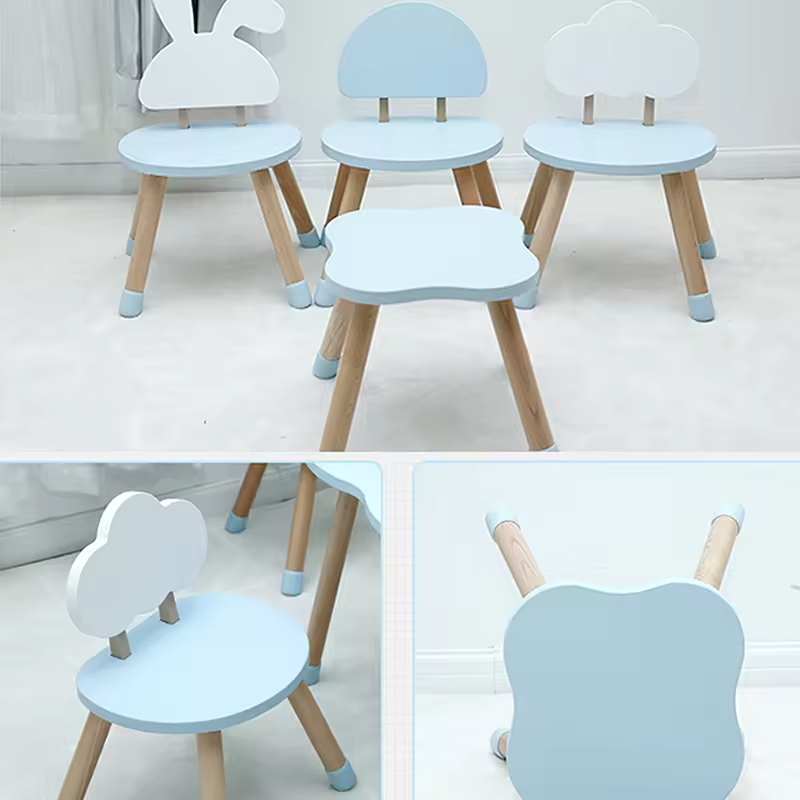 Children Bedroom Furniture Modern Durable Wood Study Reading Table for Kids Party and Chairs