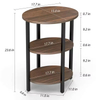 ODM OEM 3-Tier Storage Side Table round Coffee Table for Home Office & Living Room Workshop Furniture End Table