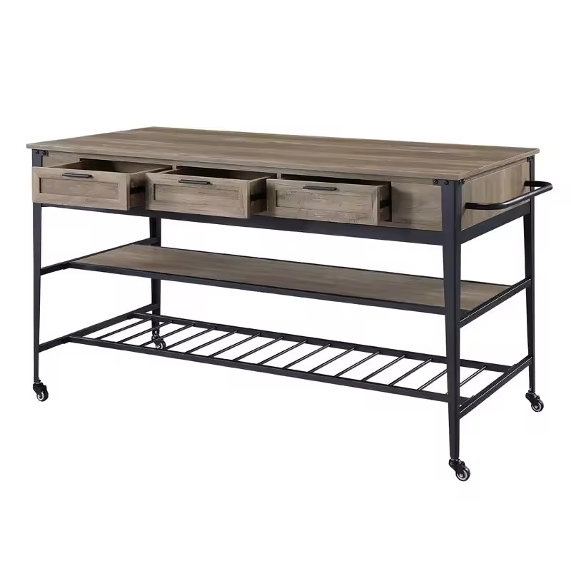 Factory Direct 33\" Custom Kitchen Cabinets Wholesales Rectangular Carbon Steel Pantry Cupboard