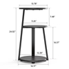 Circular 3-Tier Storage Opening Shelf End Table Factory Direct Standing Type Rotating Functional Design Easy Coffee Table