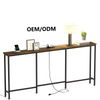 OEM Long Slim Sofa Console Table Rustic Industrial Storage Villa Living Room Home Hotel Entryway TV Stand Bedroom Furniture