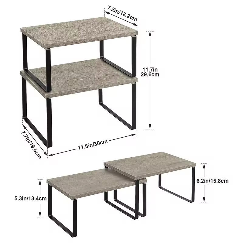 Vintage Style Pantry Organizer Kitchen Cabinet Organizer Shelf Kitchen Counter Bamboo Kitchen Cabinet Organizer Shelf