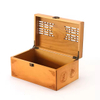 Durable Space-Saving Wooden Hollow Storage Box with Lock Modern Design for Home Decoration Jewelry Organizer
