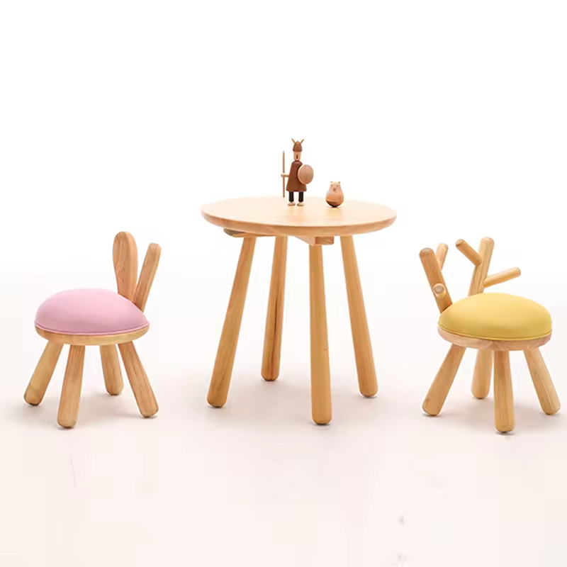 Children Baby Outdoor Rectangle Shape Modern Durable Space-Saving Comfortable Nice Cartoon Study Wooden Kid Chair