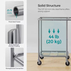 Custom 140L 2 Section Rolling Laundry Basket Steel Frame Handle Removable Liner Wheeled Blanket Storage Bathroom 600D Oxford