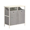 Commercial 2-in-1 Laundry Organizer | Steel + Polyester Construction | Removable Waterproof Fabric Bags | Bathroom Clothing