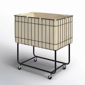 OEM ODM Metal Deep Set Wire Basket Storage Cart Fabric Lining Strong Load-Bearing Beverage Tableware Storage Cart for Kitchen