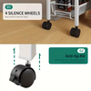 OEM Factory Large Capacity 4-Tier Kitchen Cart with Rolling Storage Rack Slim Metal Storage Cart 4-Wheel Kitchen Islands & Carts