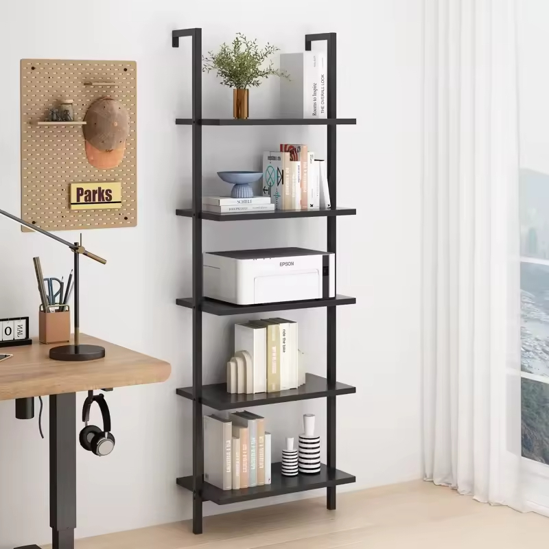 ODM OEM 5 Tier Bookcas Wall Mounted Storage Shelves