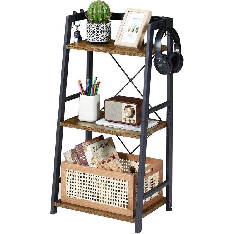 ODM OEM Bathroom Balcony Bedroom Living Room Side Table 31.57'' H X 16.53'' W X 11.8'' D Storage Shelf Ladder Bookshelf