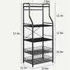 Manufacturer Wholesale ODM&OEM 23.6'' Stainless Steel Wood Standard Baker's Rack Microwave Compatibility Freestanding Utility