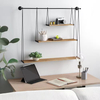 OEM&ODM 3 Piece Floating Shelf Accent Shelf with Towel Bar Ladder Bracket Floating Wall Shelves