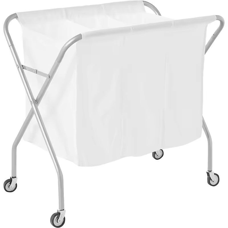 High-Capacity Minimalist Wheeled Laundry Sorter Factory Custom Bathroom Storage Basket for Clothing Practical Rolling Basket