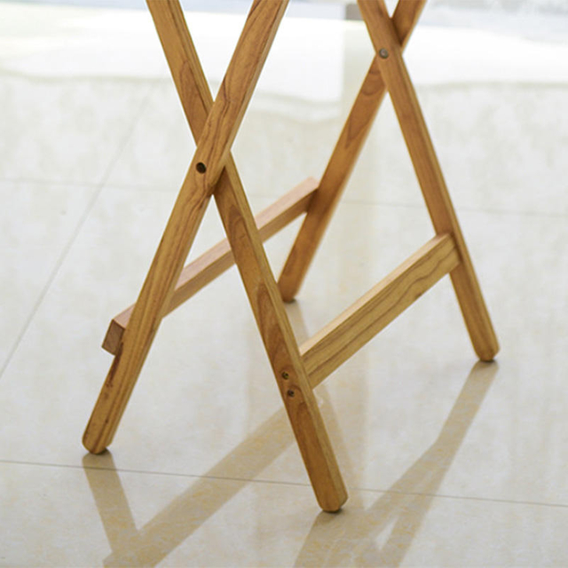 Teak Folding Outdoor Camping Table X-shaped Portable Modern Durable Space-Saving Garden Sofa Side End Table