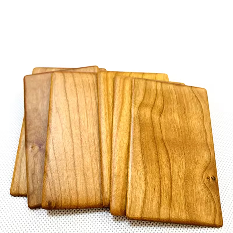 Wholesale Modern Customizable Color Black Walnut Durable Easy Charging Credit Card Holder Box Engraved Logo Promotion Gift