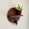 Wooden Rectangle Key Holder for Wall Modern Design Durable Space-Saving Customizable Color-Office Home Use Key Display Shelf