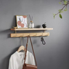 Walnut Modern Coat Rack with 3-8 Hooks Wall Mount for Entryway Coat and Hat Hanging Space Saving Design