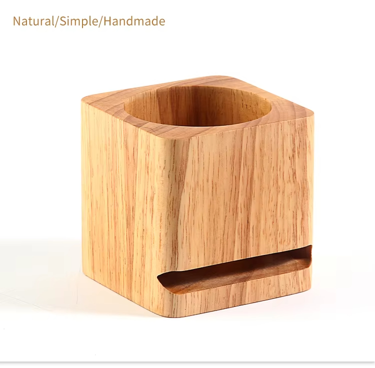 Wholesale Durable Space-Saving Wireless Mobile Phone Wood Speaker Natural Loud Amplifier Modern Design Rectangle Shape Home