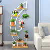Custom Indoor Plant Stand Multiple Plants Large Metal Wooden Plant Shelf Creative Diy Flower Stand Flower Pots Display Rack