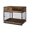 Factory Custom Modern Dog Crate Furniture Drawers Double Doors 3-Tier Durable Dog Cage End Table Folding Strong Load-Bearing
