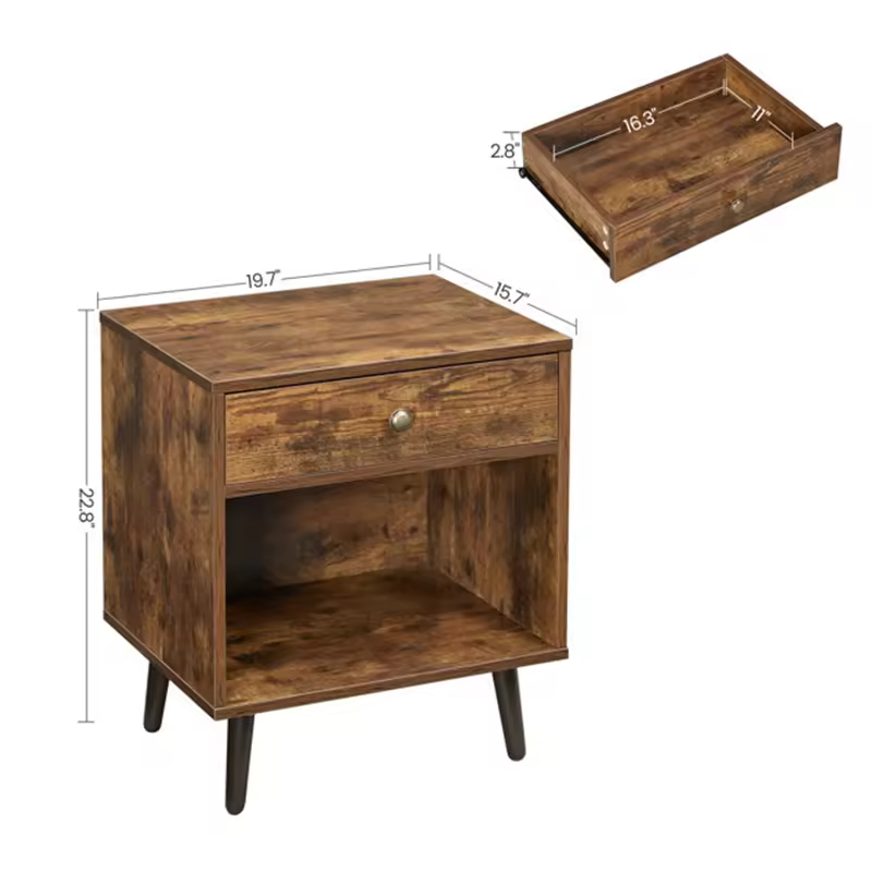 Factory Wholesales ODM&OEM 2-layers Living Rooms Office Storage Shelves Sofa Table End Table Bedroom Side Table