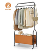 Industrial Metal Garment Rack W/Rolling Wheels Space-Saving for Bedroom Laundry Entryway Closet Home Storage Office Living Room