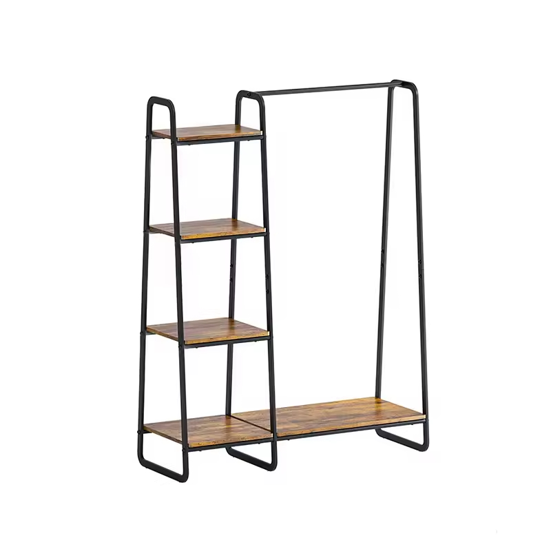 Manufacturer Custom Foldable Detachable Multifunctional Steel Four-Layer Storage Clothes Rack for Wardrobe Bathroom Living Room