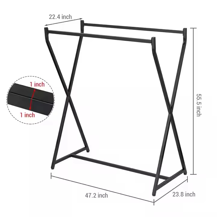 Modern Luxury Double Coat Rack Stand Gold Detachable Hanger Steel Iron Design Multi-Application Home Bedroom Living Bathroom