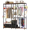 Factory Custom Heavy Duty 72'' Portable Freestanding Closet Organizer Wardrobe Rack Garment Rack for Bathroom Use
