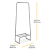 Modern Double-Tier Cloth Rack Stand Metal Furniture with Detachable Design for Wardrobe or Bathroom for Hanging Clothes Coats
