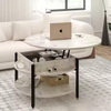 Factory Custom 36"W Lift Top Coffee Table Storage Wood Contemporary Design for Living Room Hotel Use Console Table for Bedroom