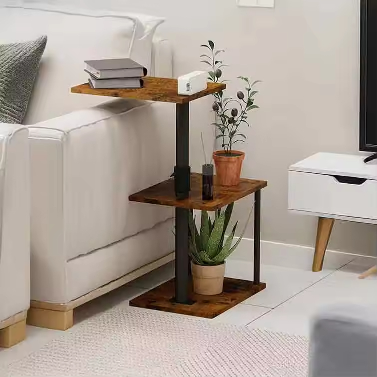 Metal Wood Garden Multi-Layer Shelves Removable Display Floor Vintage Design Plant Stand Shelf