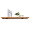 Modern Wooden Rectangle Shelves 15cm Depth with Metal Wall Brackets Functional Stylish Home Organization Solution 