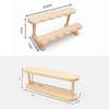 3-Tier Solid Wood Modern Display Shelf Model 20251010 for Home Cafe Use Store Showcase Perfumes Action Figures Black