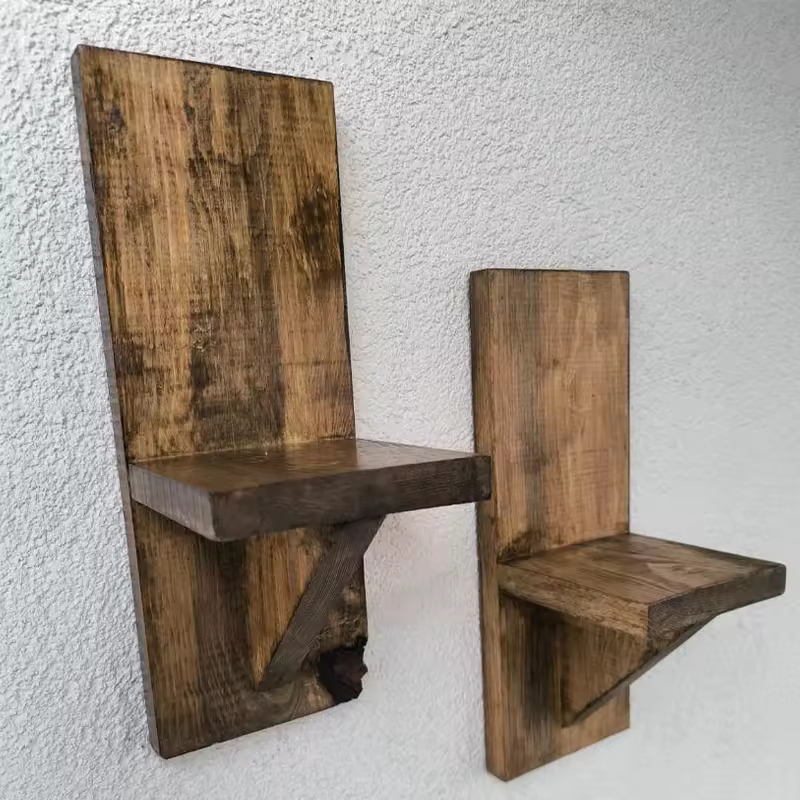 Modern Rectangle Wall Lamp with Digital Printing Creative and Personalized Solid Wood Lamps for Corridor Home Decoration