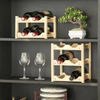Rustic Wine Rack Wood Wine Bottle Rack Organizer Wooden Wine Storage Display Holder