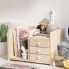 Wooden Multi-layer Storage Box Desktop Storage Box with Drawer Multi-purpose Sundries Organizer Office Desk