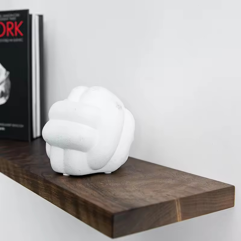 Custom Modern Rectangle Plated Live Edge Hardwood Shelves Bathroom Kitchen Rack with Bracket Long Book Floating Shelf